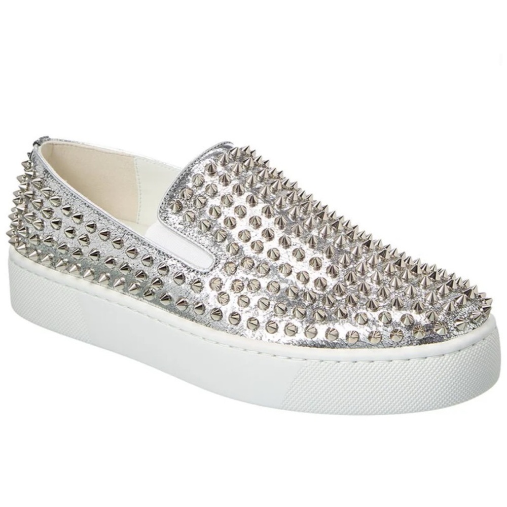 Christian Louboutin roller boat spike slip on sneakers size 43 made Italy